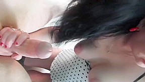 Busty Pinup Girl Smokes and Blows a Stick POV