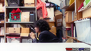 Busty teen 18+ Shoplifter Fucks The Security Guard For Free