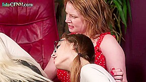 CFNM femdom ladies suck and wank black cock in group BJ
