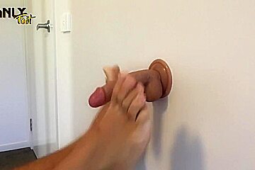 Can I Give You A Foot Job? - Realistic 6 Dick - No Lube Socked & Raw Male Footjob - Manlyfoot 