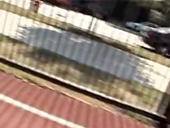 Candid big ass wrapped in latex pants on camera 06j