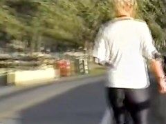 Candid camera sexy video of hot butted amateur runner 07zu