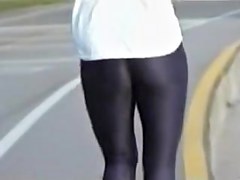 Candid camera sexy video of hot butted amateur runner 07zu