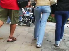 Candid video of two teens 18+ walking down the street