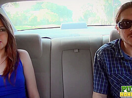 Cassidy Bliss gives a handjob in the back seat of a car - Public Handjobs