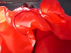 Catching sexy details of angels butt upskirt