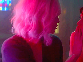 Charlize Theron, Sofia Boutella - Lesbian sex with younger girl - Atomic Bl