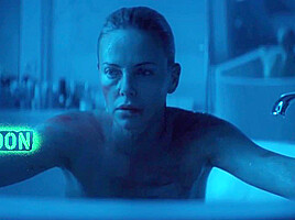 Charlize Theron, Sofia Boutella - Lesbian sex with younger girl - Atomic Bl