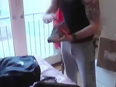 Chav Skinhead double-dicked in hot threesome