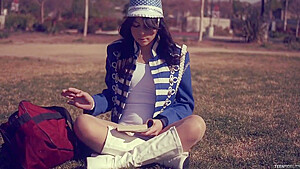 Cheerleader In Pantyhose With Sadie Pop