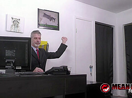 Classy lady Terra Mizu dominates submissive Richard Lennox