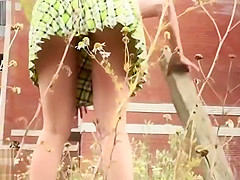 Climbing girl upskirt