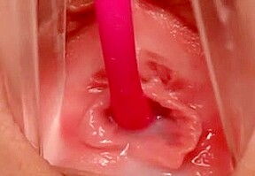 Close up of inside wet jucy pussy POV