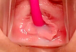 Close up of inside wet jucy pussy POV