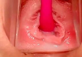 Close up of inside wet jucy pussy POV