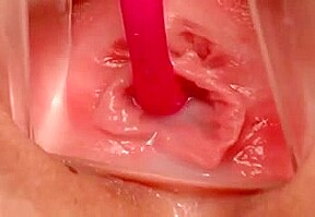 Close up of inside wet jucy pussy POV