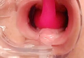 Close up of inside wet jucy pussy POV