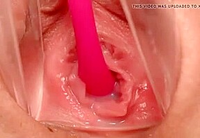 Close up of inside wet jucy pussy POV