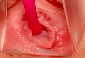 Close up of inside wet jucy pussy POV