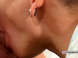 Cockblowing Latin twunk pounded by DILF till cumshot