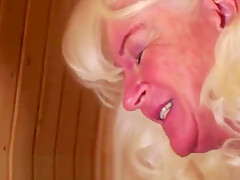 Cocksucking Granny Doggystyled At A Sauna