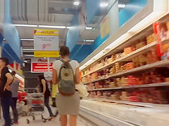 College Girl With A Backpack In The Upskirting Video