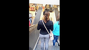 College teen 18+ Tight Jiggly Ass in Grey Spandex
