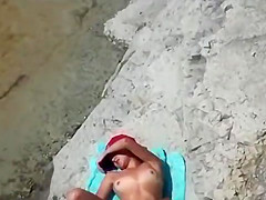 Couple beach play