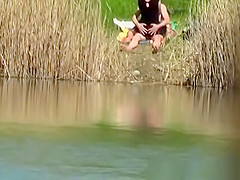 Couple fuck bear the river
