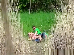 Couple fuck bear the river
