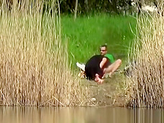 Couple fuck bear the river