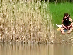 Couple fuck bear the river