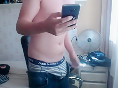 Crazy male in amazing amature, cum shots gay porn clip