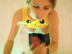 Cum On Her Breast And Pikachus  She Suck
