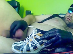 Cum On Leather Nike Shox Sneakers Fetish