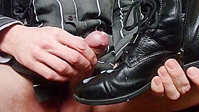 Cum on my girl s leather boots