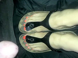 Cum on toes/Sandles