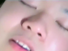 Curly Asian Flip Flops With Bf Raw