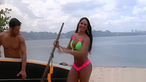 Curvy Brazilian whore is nailed