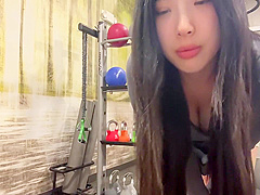 Cute Asian Girl At Gym Tricks Guy Into Nutting During No Nut November