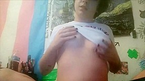 Cute FTM Twink Pleasures Himself On 18th Birthday With New Toys