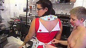Cute Short-haired Lesbian Eats Her Girlfriend's Wet Pussy