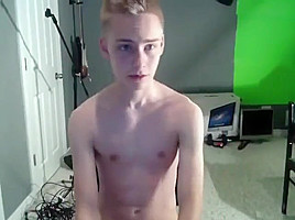Cute Skinny Blond Boy Wanks And Cums