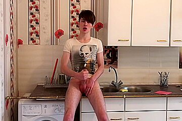 Cute Stepson Touches His Extra Long Dick In Front Of Stepdaddy - Big Loads - Cumming Hard - Wank