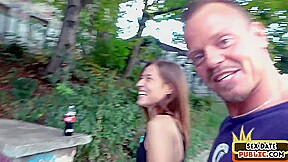 Cute amateur babe public fucked outdoor by blind sex date