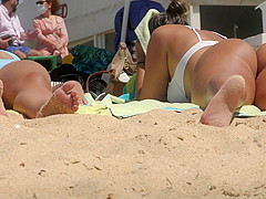 Cute bikinis on the beach