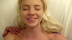 Cute blonde babe, Riley Star likes to give blowjobs and footjobs to her kinky neighbor