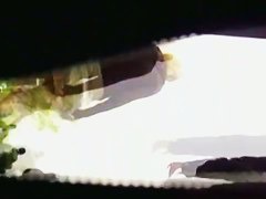 Cute blonde babes get on candid upskirt video