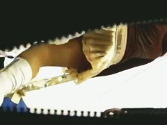 Cute blonde babes get on candid upskirt video