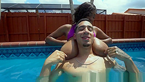 Cute ebony juggs fuck
